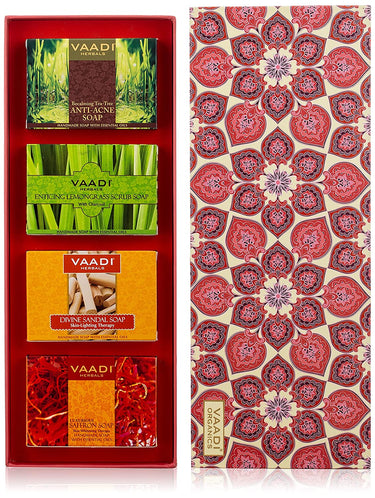 Vaadi Herbals Royal Indian Herb Collection Premium Herbal Handmade Soap Gift Box